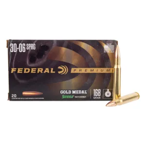 Federal Gold Medal 30-06 Springfield 168gr Sierra MatchKing BTHP - Box of 20