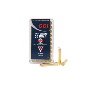 CCI TNT Green 22WMR 30gr Speer TNT Green HP - Box of 50