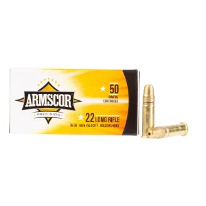 Armscor Precision .22lr 36 Grain High Velocity Hollow Point Ammo - Box of 50