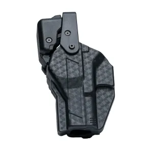 Rapid Force By Alien Gear Level 3 Duty Holster - Mid Ride Belt Slide - S&W M&P 1.0 & 40/45/10mm M2.0 4.25in Barrel - Basket Weave Black - Left Hand - No Light - No Axon
