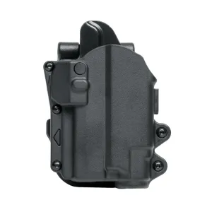 Rapid Force By Alien Gear Level 2 Holster - Locking Belt Slide - Glock 17/17 MOS/22 (Gen 1-4)/47/47 MOS - Matte Black - Left Hand - Compact Light - No Axon