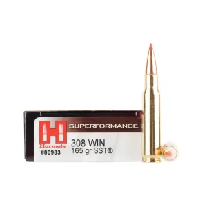 Hornady Superformance 308 Win 165gr SST - Box of 20