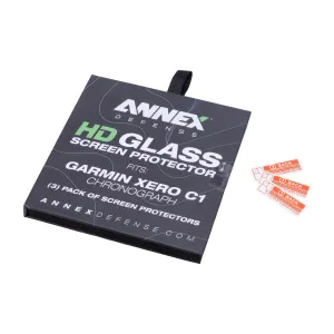 ANNEX Defense HD Glass Screen Protector Fits Garmin Xero C1 Pro Chronograph - 3 Pack