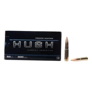 Freedom Munitions HUSH 220 gr HPBT 300 Blackout Ammunition - 50 Rounds