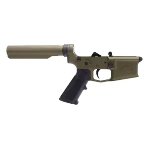 Aero Precision M4E1 Carbine Complete AR-15 Lower Receiver - No Stock & A2 Grip - ODG Anodized