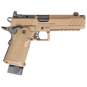Springfield Armory 1911 DS Prodigy Comp Optic Ready 9mm Pistol - 5.0" - Coyote - 1x 17rd, 1x 20rd Mags