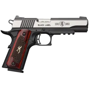 Browning Black Label Medallion Pro .380 ACP 1911 Pistol - 3.63" - Silver - 1x 8rd Mag