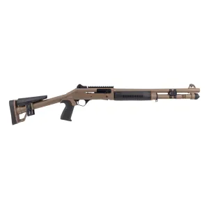 Panzer Arms M4 Tactical Semi-Automatic 12 Gauge Shotgun - 18.5" - FDE
