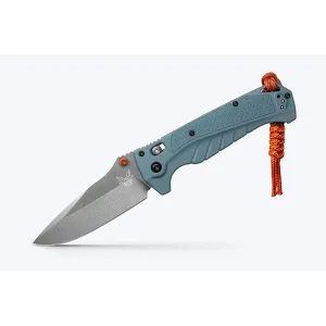 Benchmade Adira Folding Knife - 3.88" - Drop Point - Depth Blue Grivory