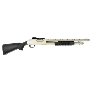 SDS Imports TX3 12MA1 Pump Action 12 Gauge Shotgun - 18.5" - Silver