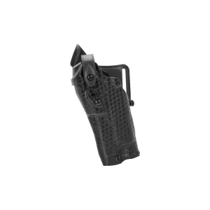 Safariland 6360 RDS Mid-Ride Level III Duty Holster - Fits GLOCK 17/22 w/Surefire X300U - STX Basketweave Black - Left Hand