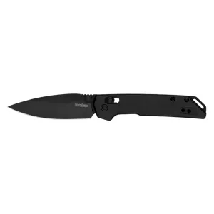 Kershaw Mini Iridium Folding Knife - 3" - Spear Point - Black