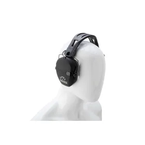 Walker's Razor Slim Electronic Earmuffs - Rubber Headband - Black