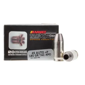 Barnes TAC-XPD DEFENSE 45 Auto +P 185gr TAC-XP - Box of 20