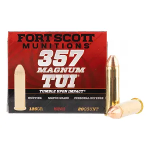 Fort Scott Munitions TUI 125 gr Solid Copper .357 Magnum Ammunition - 20 Rounds