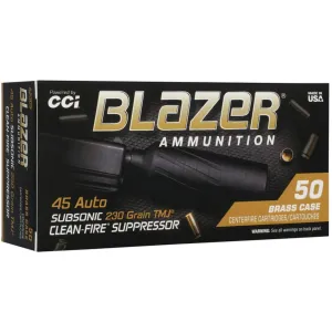 CCI Blazer Clean-Fire Suppressor .45 ACP 230gr TMJ - Box of 50