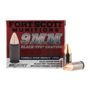 Fort Scott Munitions 80 gr TUI 9mm Ammunition - 20 Rounds
