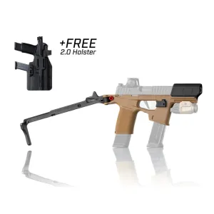 Flux Defense Raider 365 Ultralight PDW Chassis - FDE & Holster