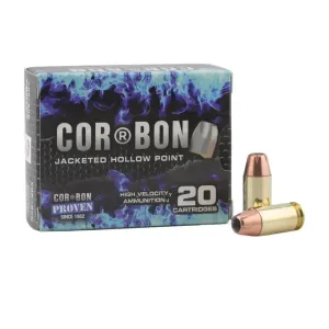 CorBon .45 ACP +P 230gr Jacketed Hollow Point Ammo - Box of 20