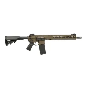 LWRC ICMKII 5.56 NATO Semi-Auto Rifle - 14.7" Pinned and Welded - Patriot Brown Cerakote
