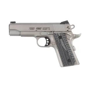 Colt Lightweight Officers Model .45 ACP 1911 Pistol - 4.25" - Silver - 1x 7rd Mag