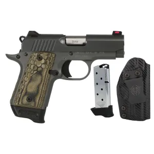 Kimber Micro 9 RTC 9mm 1911 Pistol With Holster - 3.15" - Green - 2x 7rd Mags