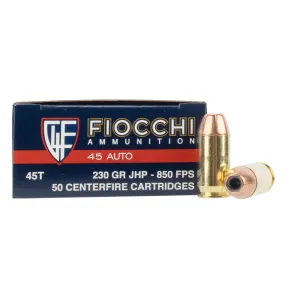 Fiocchi Defense Dynamics 45 ACP 230gr JHP - Box of 50