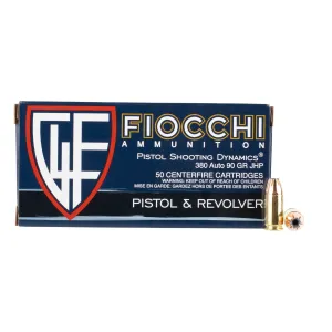 Fiocchi Defense Dynamics 380 ACP 90gr JHP - Box of 50