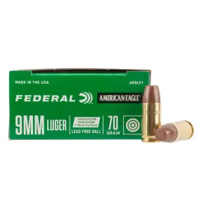 Federal American Eagle 9mm 70gr Ball - Box of 50