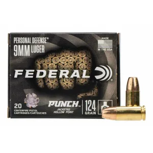 Federal Punch 9mm 124gr JHP - Box of 20