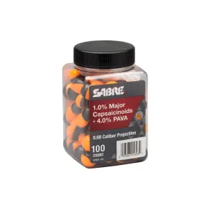 SABRE 1% MC+4% Pava 0.68 Cal Projectile - 100 Round