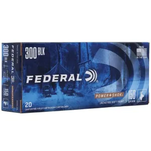 Federal Power-Shok 300 BLK 150gr SP Ammo - Box of 20