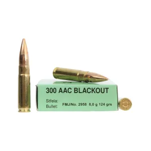 Sellier & Bellot 300 Blackout 124gr FMJ Ammo - Box of 20