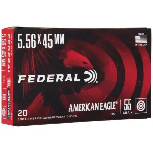 Federal American Eagle 5.56 NATO 55gr FMJ Ammo - Box of 20