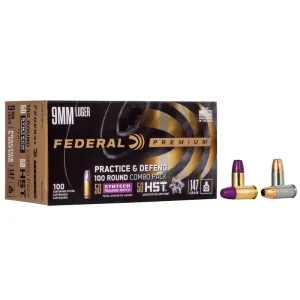 Federal Personal Defense HST 9mm 147gr JHP Ammo - Box of 100