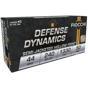 Fiocchi Defense Dynamics 44 Rem Mag mag 240gr JHP Ammo - Box of 50