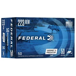 Federal American Eagle Varmint 223 Rem 50gr JHP Ammo - Box of 50