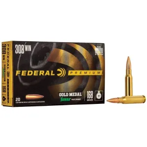 Federal Gold Medal 308 Win 168gr Sierra MatchKing BTHP Ammo - Box of 20