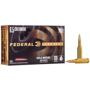 Federal Gold Medal 6.5 Creedmoor 130gr Berger OTM Ammo - Box of 20