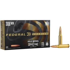 Federal Gold Medal 308 Win 175gr CenterStrike Ammo - Box of 20