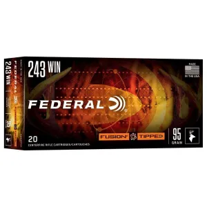 Federal 243 95gr Fusion Tipped Ammo - Box of 20