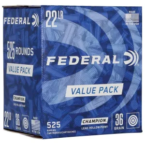 Federal 22 LR 36gr RN Ammo - Box of 525