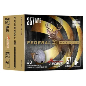 Federal Premium 357 Magnum 157gr Terminal Ascent Ammo - Box of 20