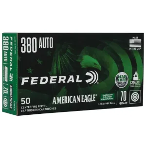 Federal American Eagle 380 ACP 70gr Ball Ammo - Box of 50