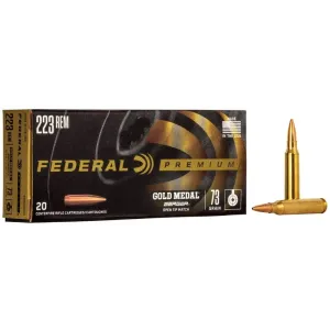 Federal Gold Medal 223 Rem 73gr Berger OTM Ammo - Box of 20