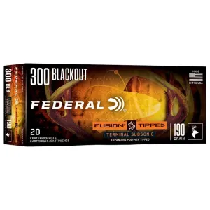 Federal 300 BLK 190gr Fusion Tipped Ammo - Box of 20