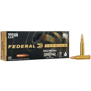 Federal Gold Medal 223 Rem 77gr CenterStrike Ammo - Box of 20