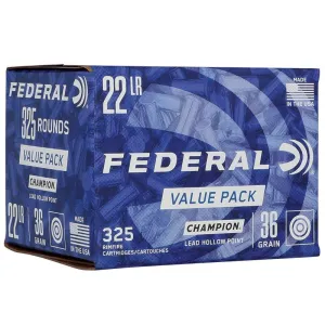 Federal Champion .22lr 36gr Ammo - Box of 325