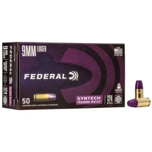 Federal American Eagle Syntech 9mm 124gr TSJ Ammo - Box of 50