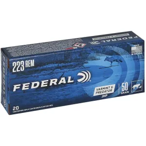 Federal American Eagle 223 Rem 50gr JHP Ammo - Box of 20